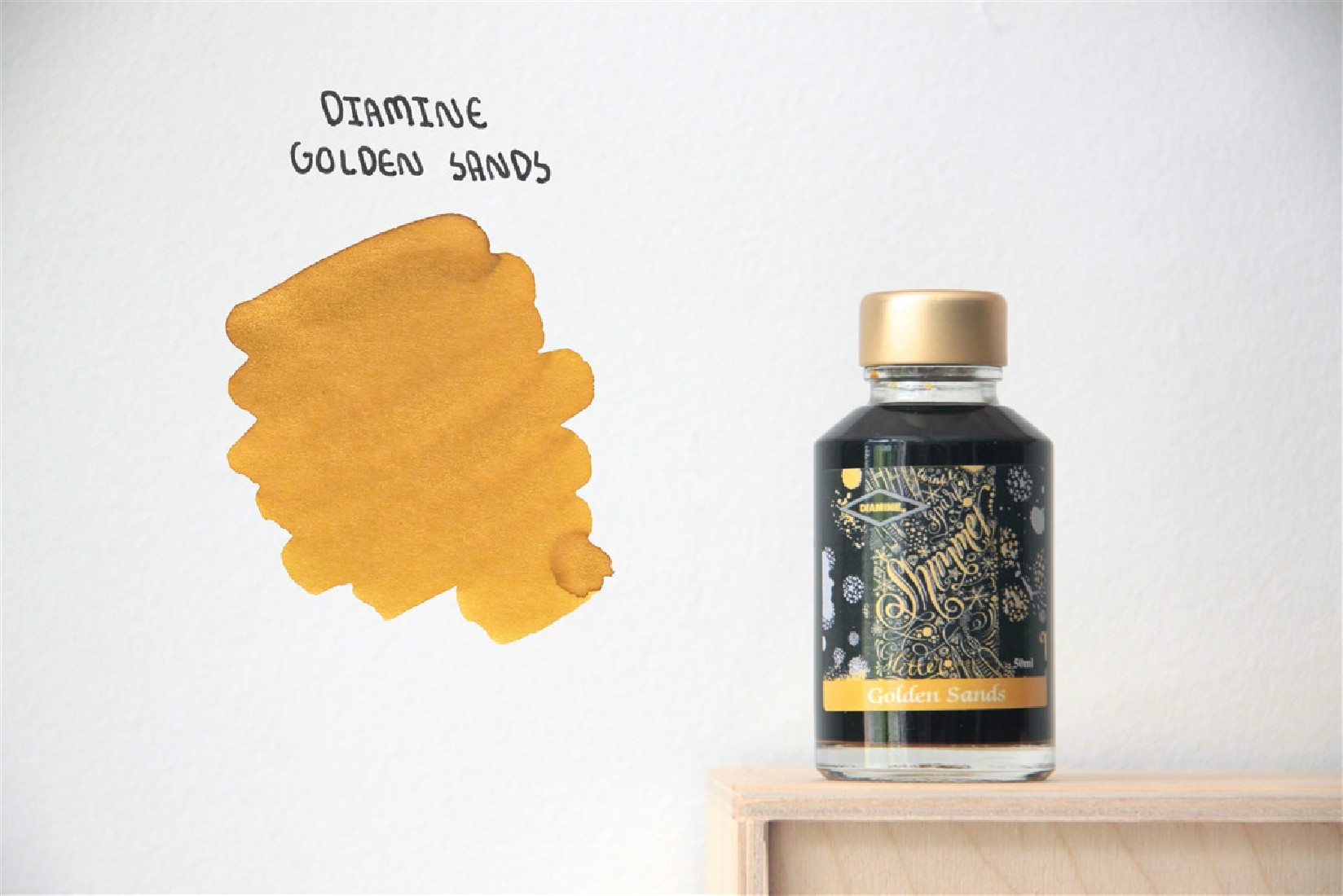 Diamine 50ml Golden Sands Fountain pen shimmer ink bottle