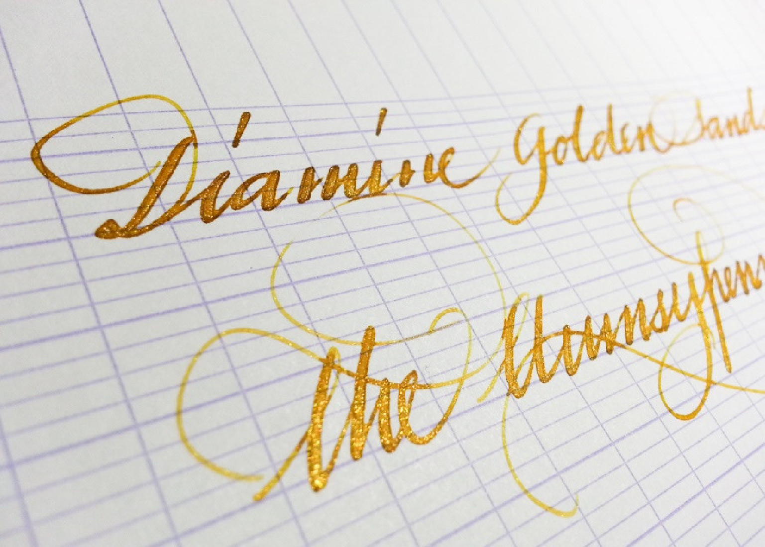 Diamine 50ml Golden Sands Fountain pen shimmer ink bottle