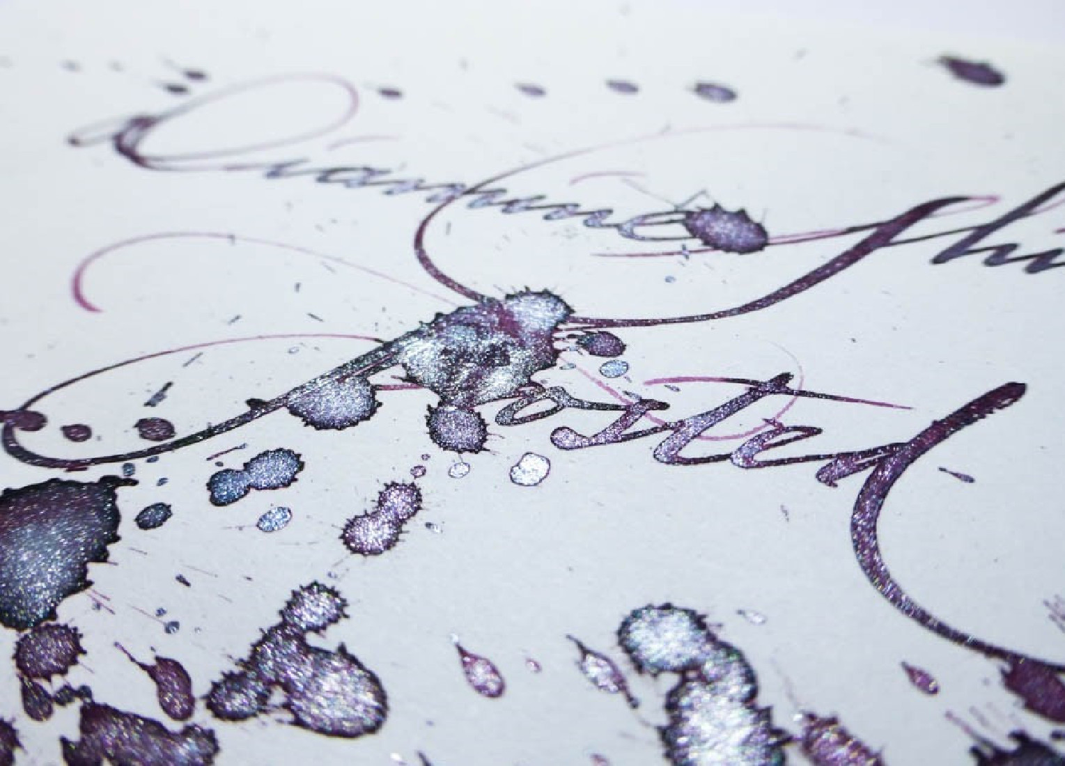 Diamine 50ml Frosted Orchid Fountain pen shimmer ink bottle