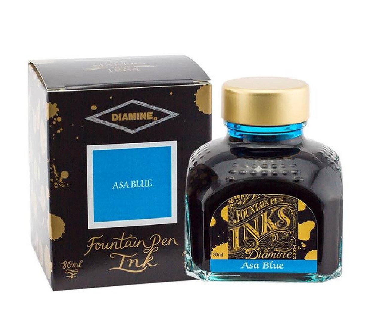Diamine 80ml  Asa Blue 080 Fountain pen ink bottle