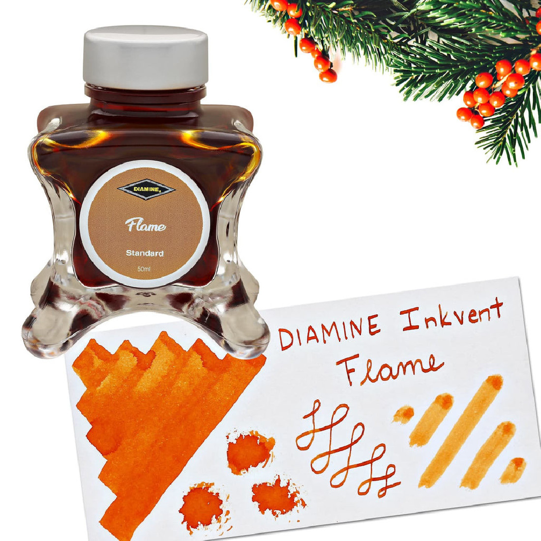 Diamine Green Edition Standard  Ink - Flame, 50ml bottled ink