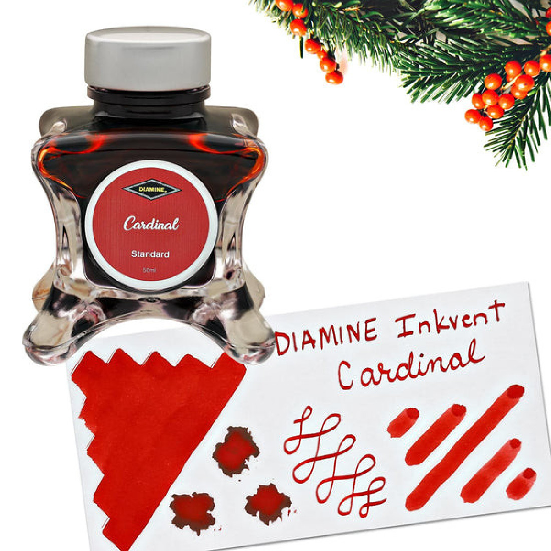 Diamine Green Edition Standard  Ink - Cardinal, 50ml bottled ink