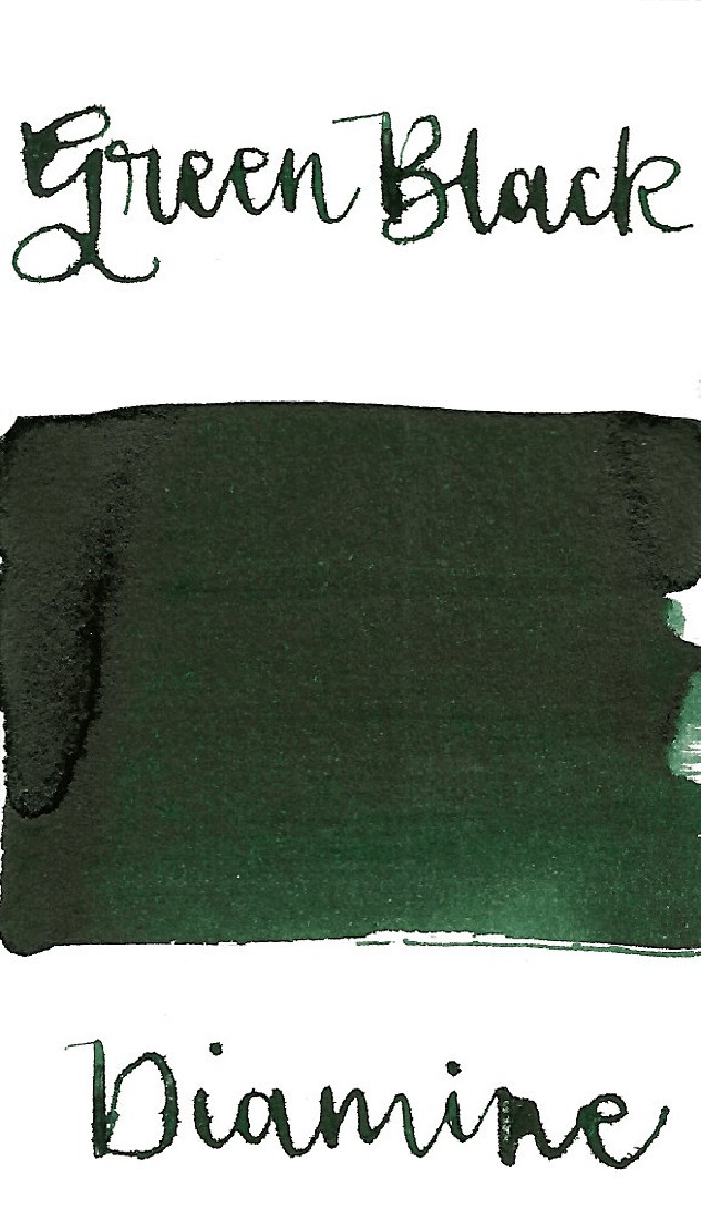 Diamine 80ml  Green Black Fountain pen ink bottle