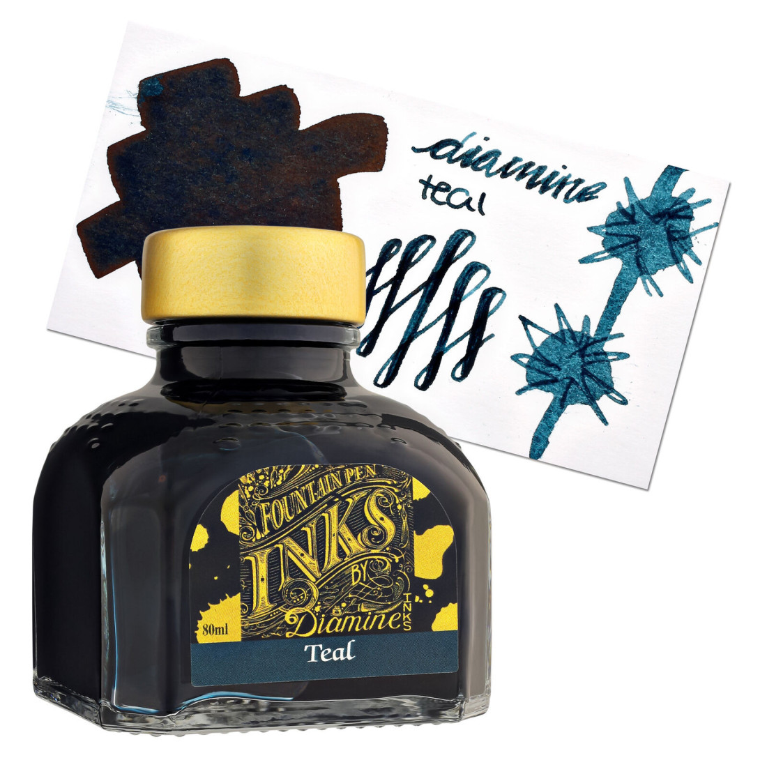 Diamine 80ml Teal Fountain pen ink botlle