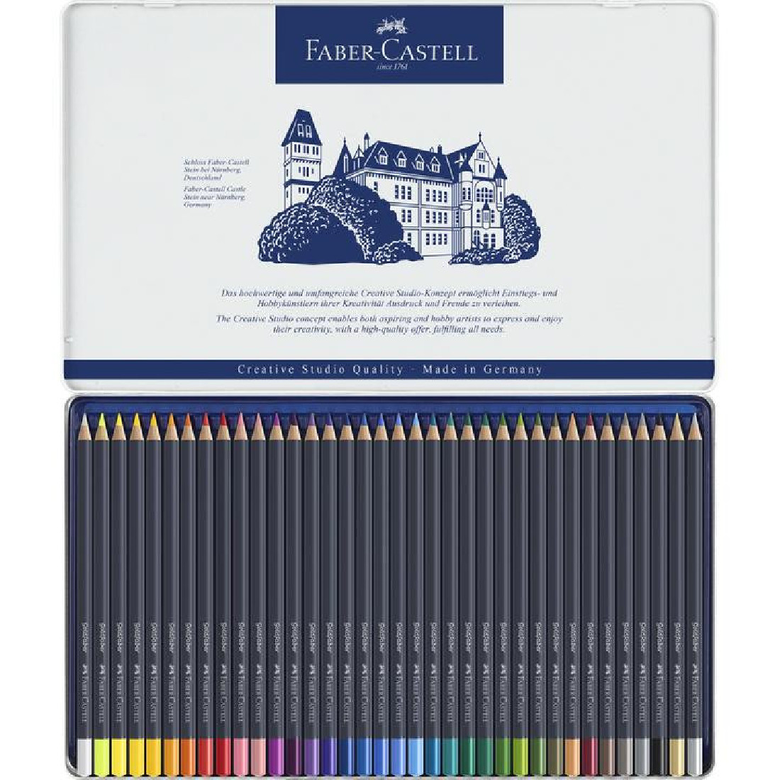 Faber Castell Goldfaber Color Pencils 114736 Tin of 36