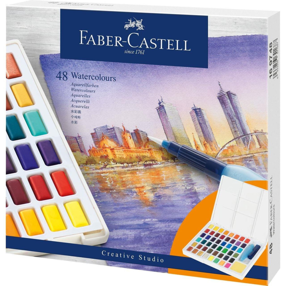 Faber Castell Watercolours in pans 48ct set 169748