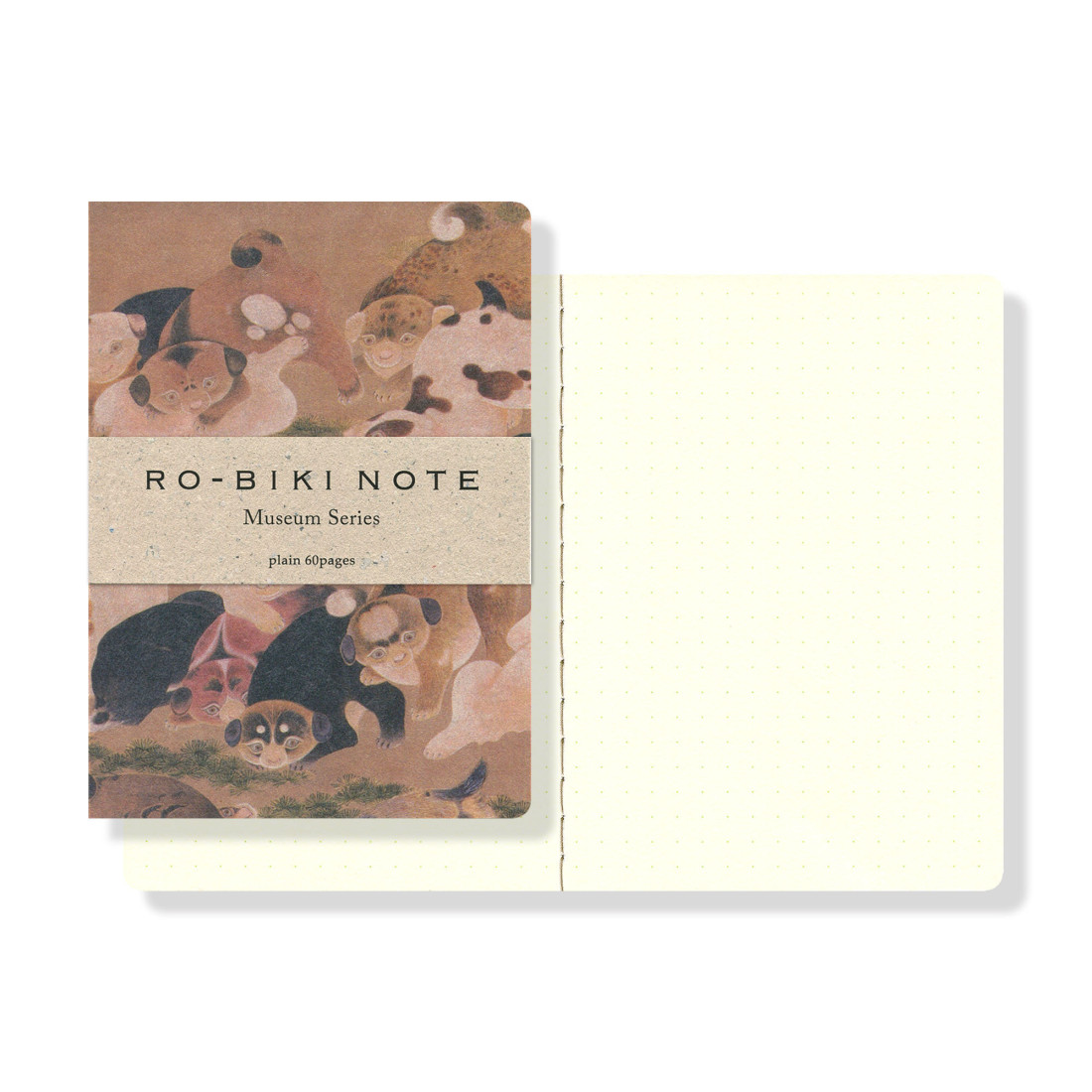 Yamamoto Notebook Ro-biki Museum series, Hyakkenzu, dots  88 x 125 mm, 60 pages GA044