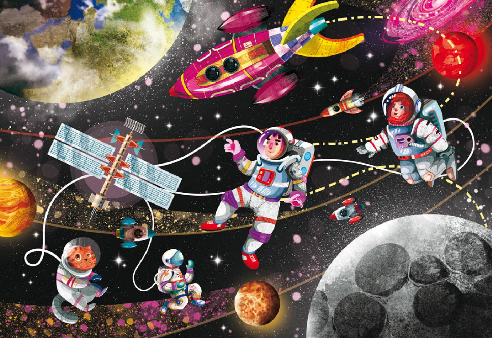 Puzzle (2 x 70τμχ.) Ταξίδι στο ηλιακό σύστημα  ΕΛΛΗΝΟΕΚΔΟΤΙΚΗ