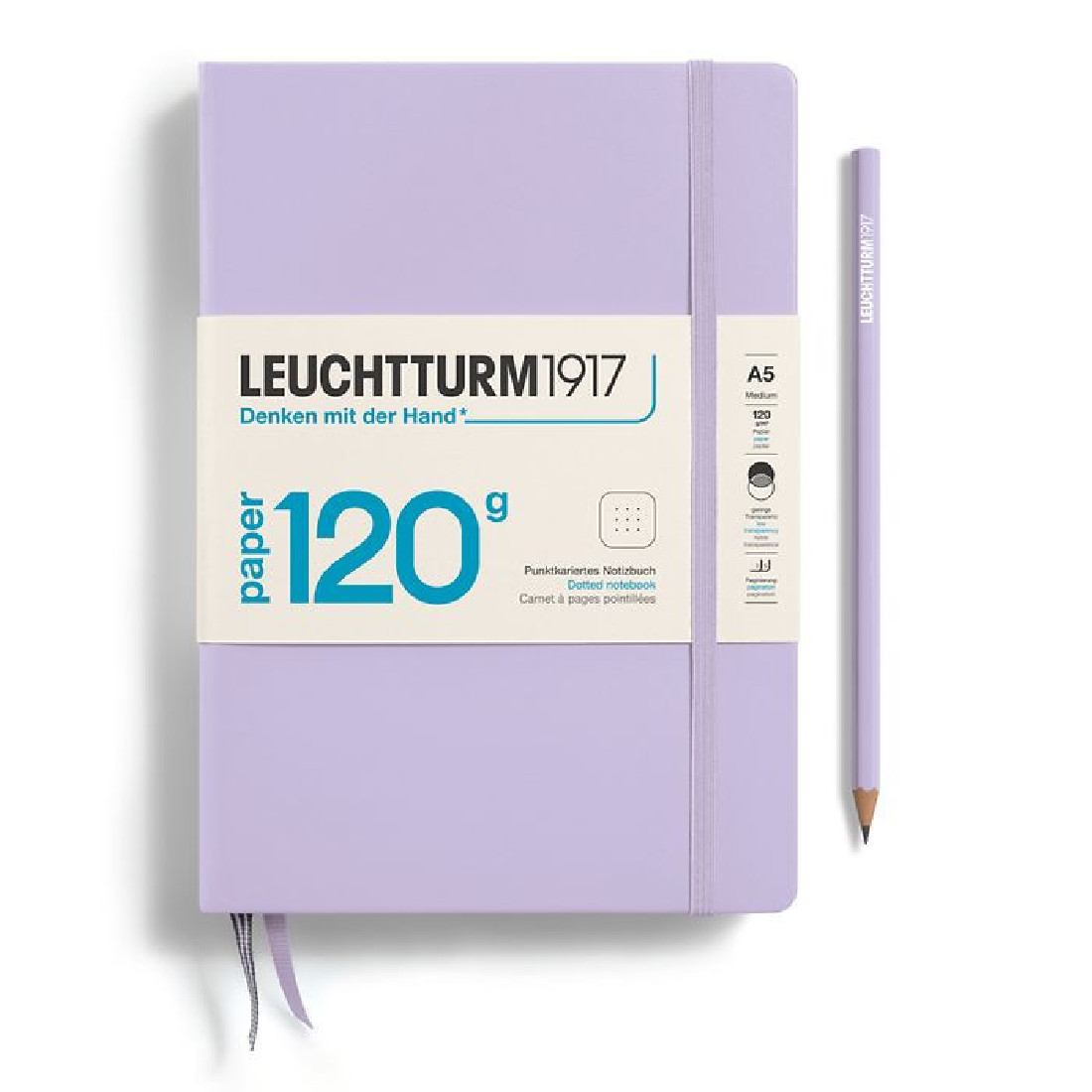 Leuchtturm 1917 Notebook A5 Edition 120g Lilac Dotted Hard Cover