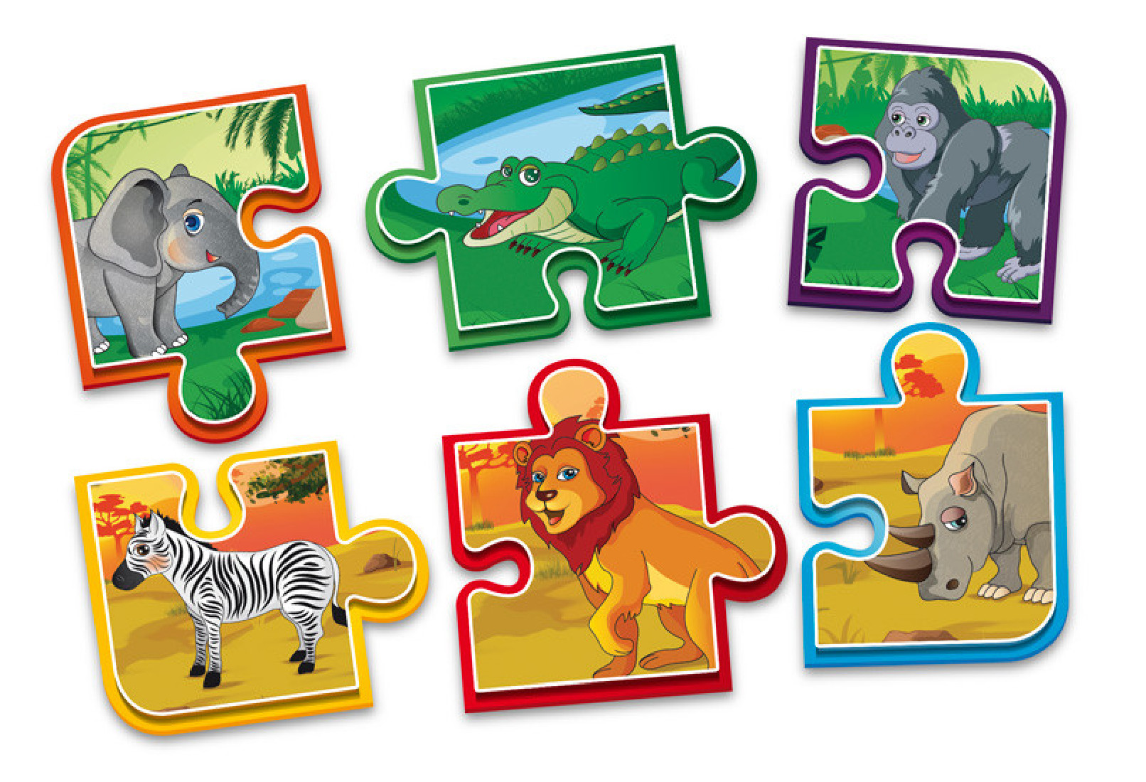 Puzzle 2 όψεων 24τμχ. Μαθαίνω τα ζώα της ζούγκλας και το περιβάλλον  ΕΛΛΗΝΟΕΚΔΟΤΙΚΗ