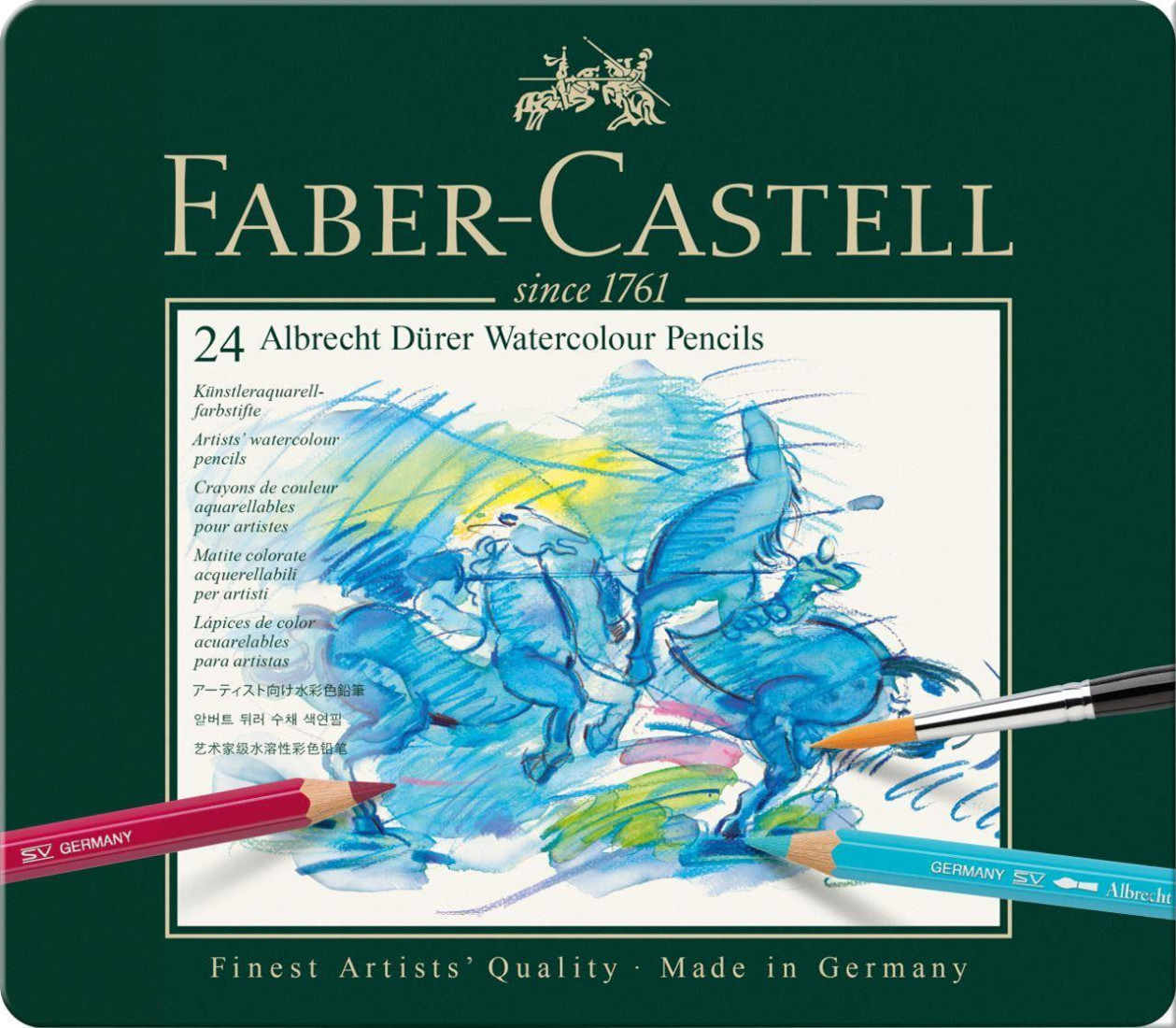 Faber Castell tin of 24 Albrecht Dürer watercolour pencil 117524
