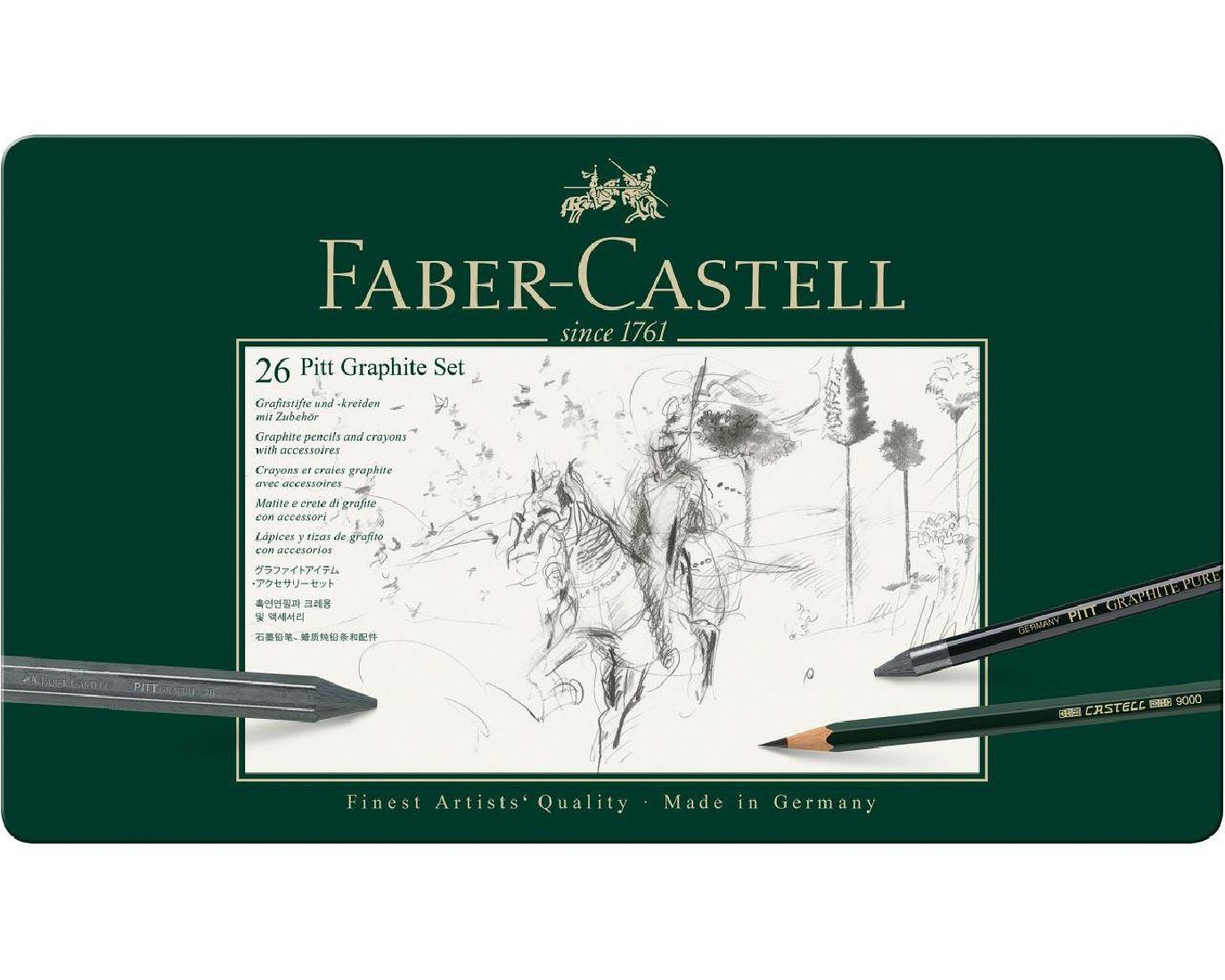 Faber Castell Pitt Graphite set, tin of 26  112974