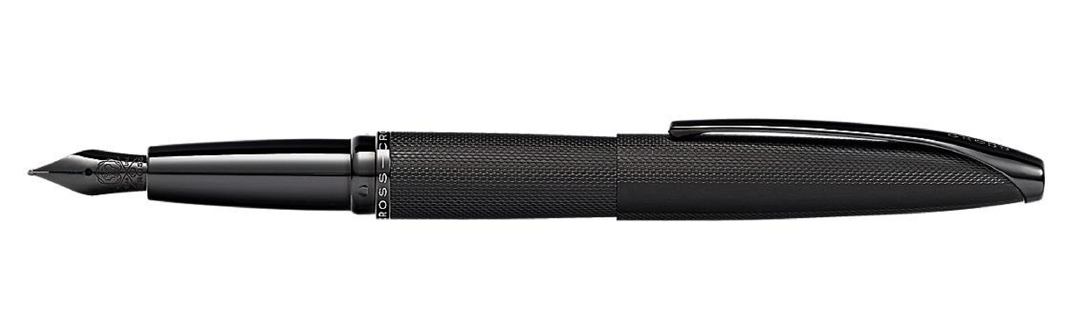 Cross ATX Brushed Black  Fountain Pen With Polished Black PVD appointments 886-41MJ