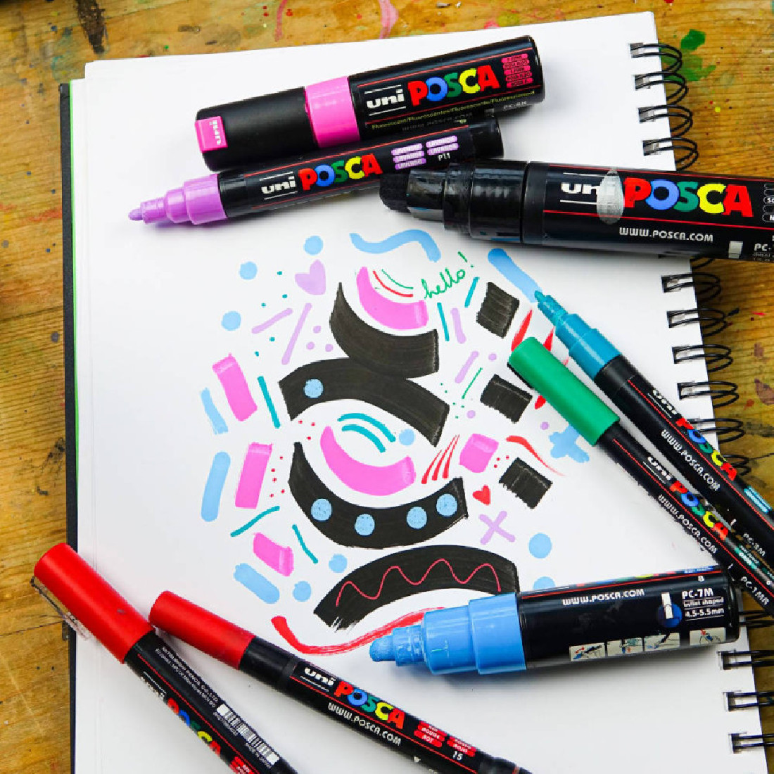 Μαρκαδόρος Posca Pink PC-5Μ Uni