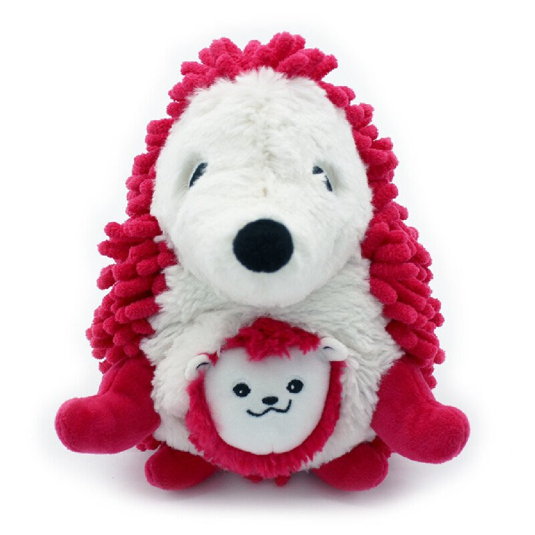 Plush Piktou the hedgehog mother and her baby Beetroot Les Ptipotos 74501 Les Deglingos