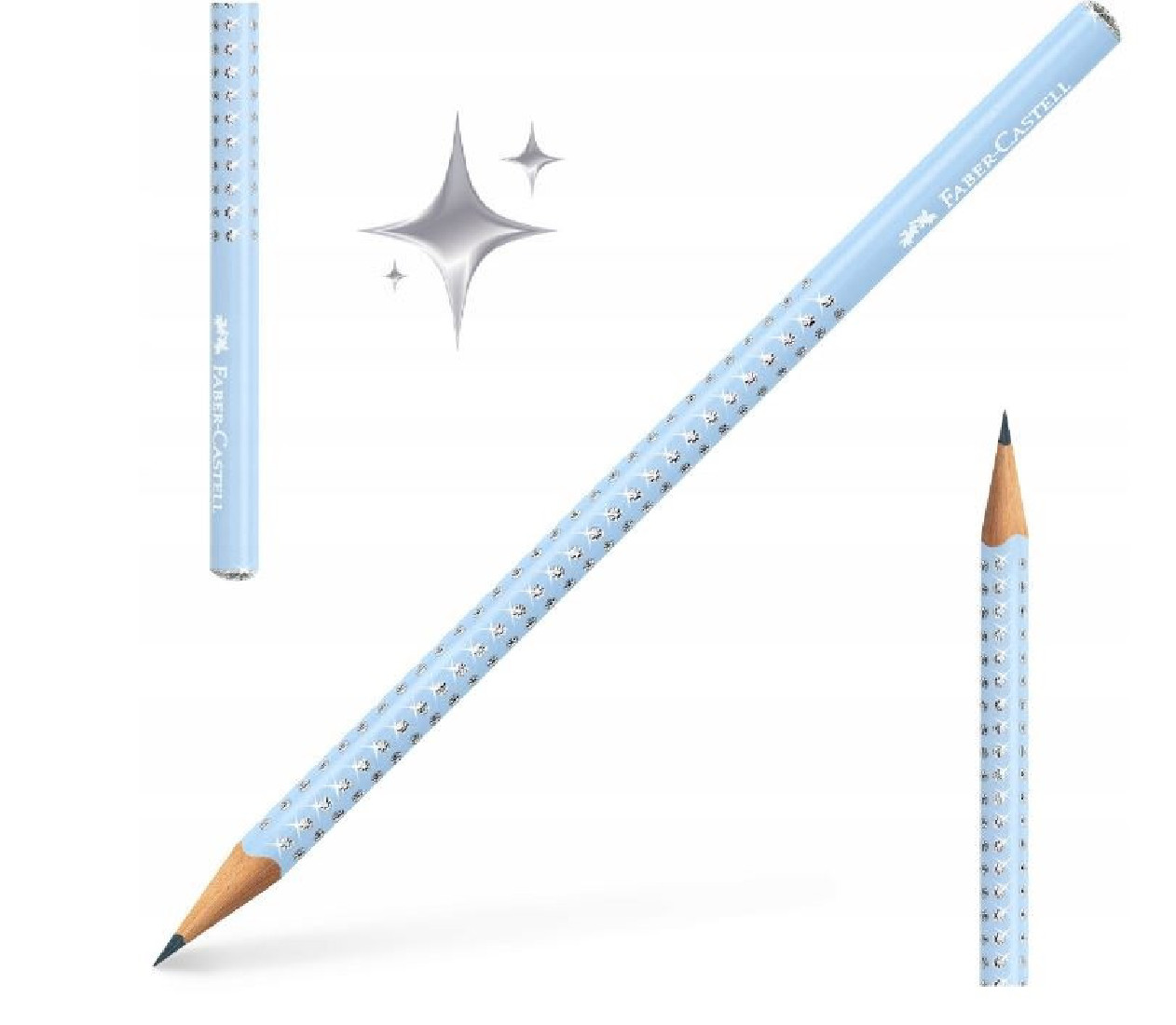 Μολύβι grip sparkle II sky blue 118251 Faber Castell