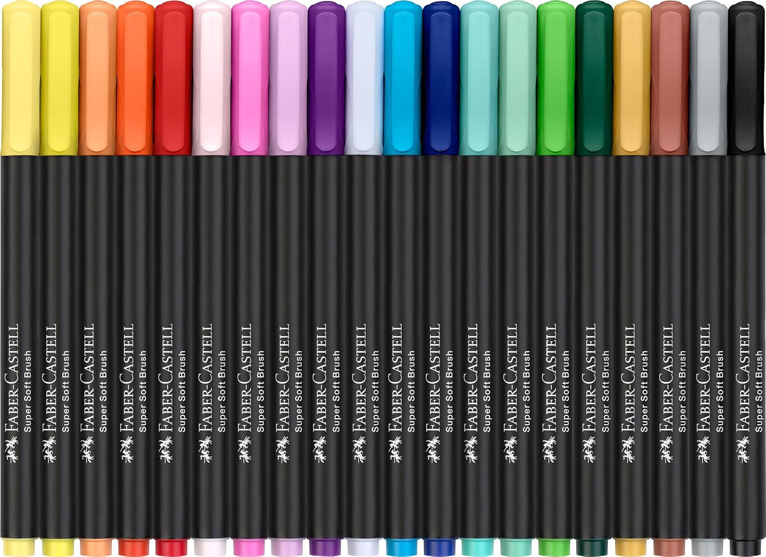 Faber Castell Brush Pen Set - Black Edition, Cardboard Box of 20, 116452