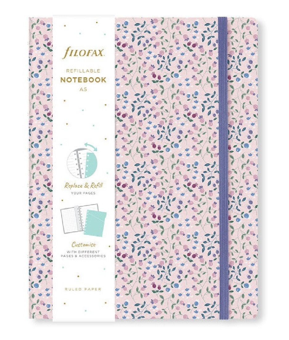 Filofax Notebook Refillable Ruled A5 Meadow Blue 179539