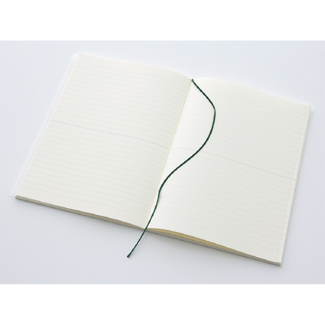 Midori MD Notebook A5148x210 mm, 176 pages, glassine paper cover, Lined, Bookmark string, Label stickers, Thread-stitched book-binding (15294006)