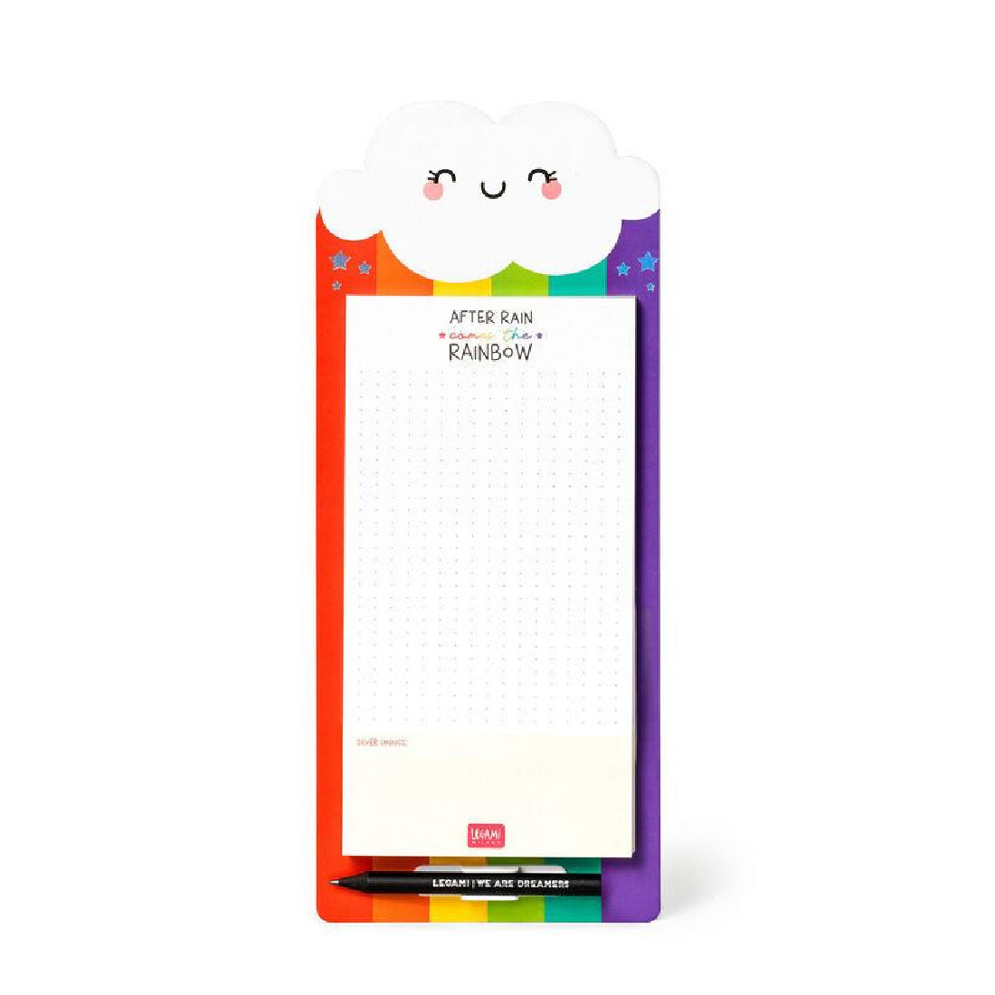 MAGNETIC NOTEPAD  AFTER  RAIN COMES THE RAINBOW  LEGAMI