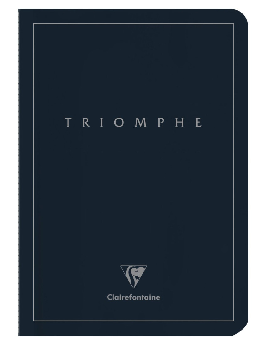 Clairefontaine Rhodia Triomphe Platinum A5 14,8x21cm Black plain, 96 pages, 90gr, ivoire,  Notebook