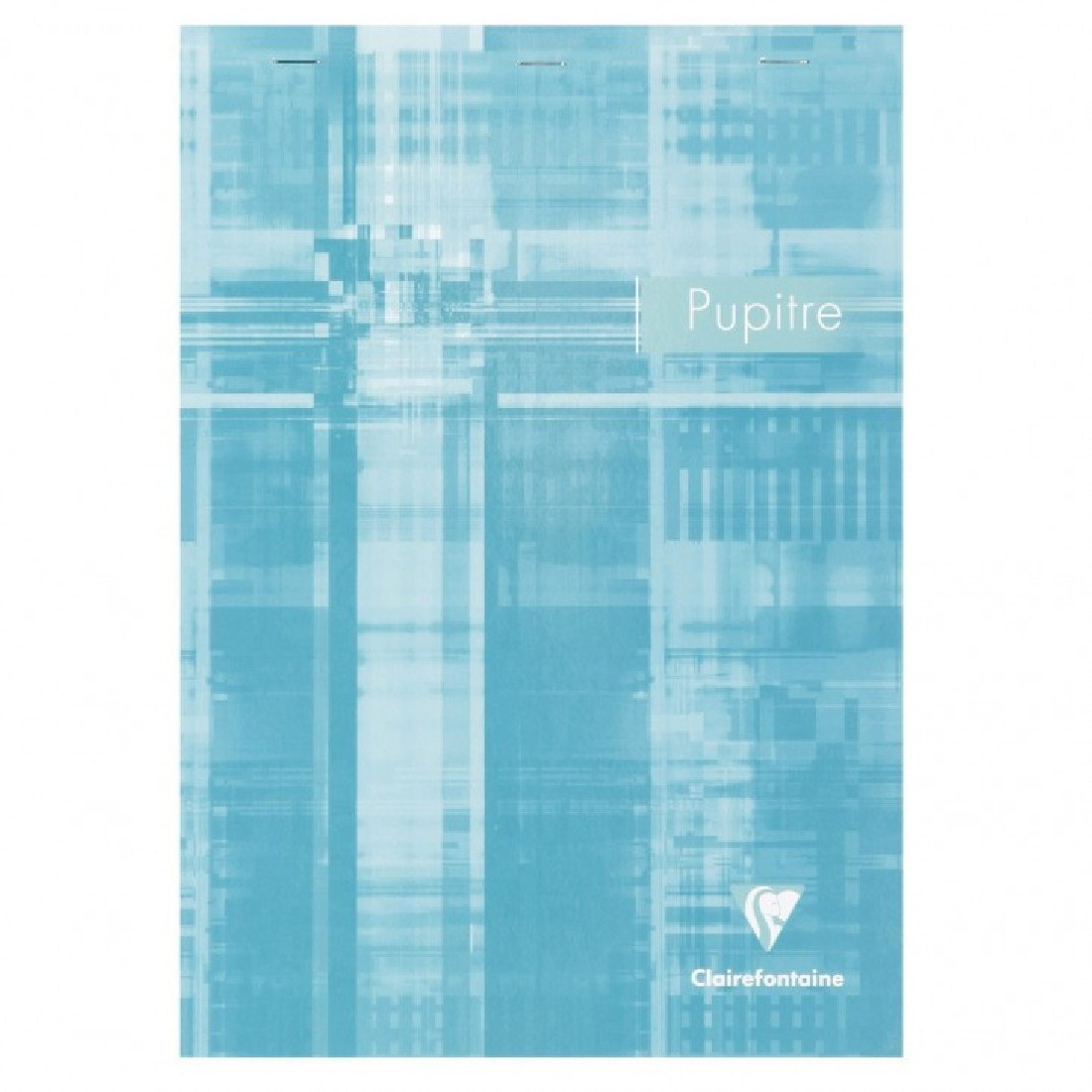 Clairefontaine notebook Pupitre head stapled pad 21x29,7cm 80sh. Lined with margin blue green 61550