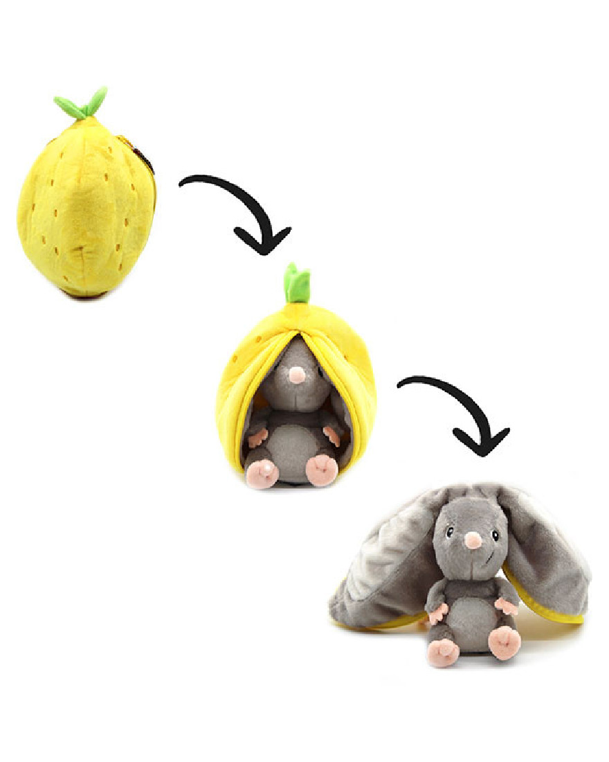 Rocket the mouse/lemon soft toy - Flipetz 80102 Les Deglingos.