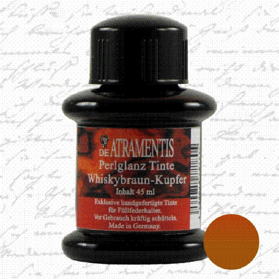 De Atramentis Pearlescent ink 45ml  Whisky Brown - Copper
