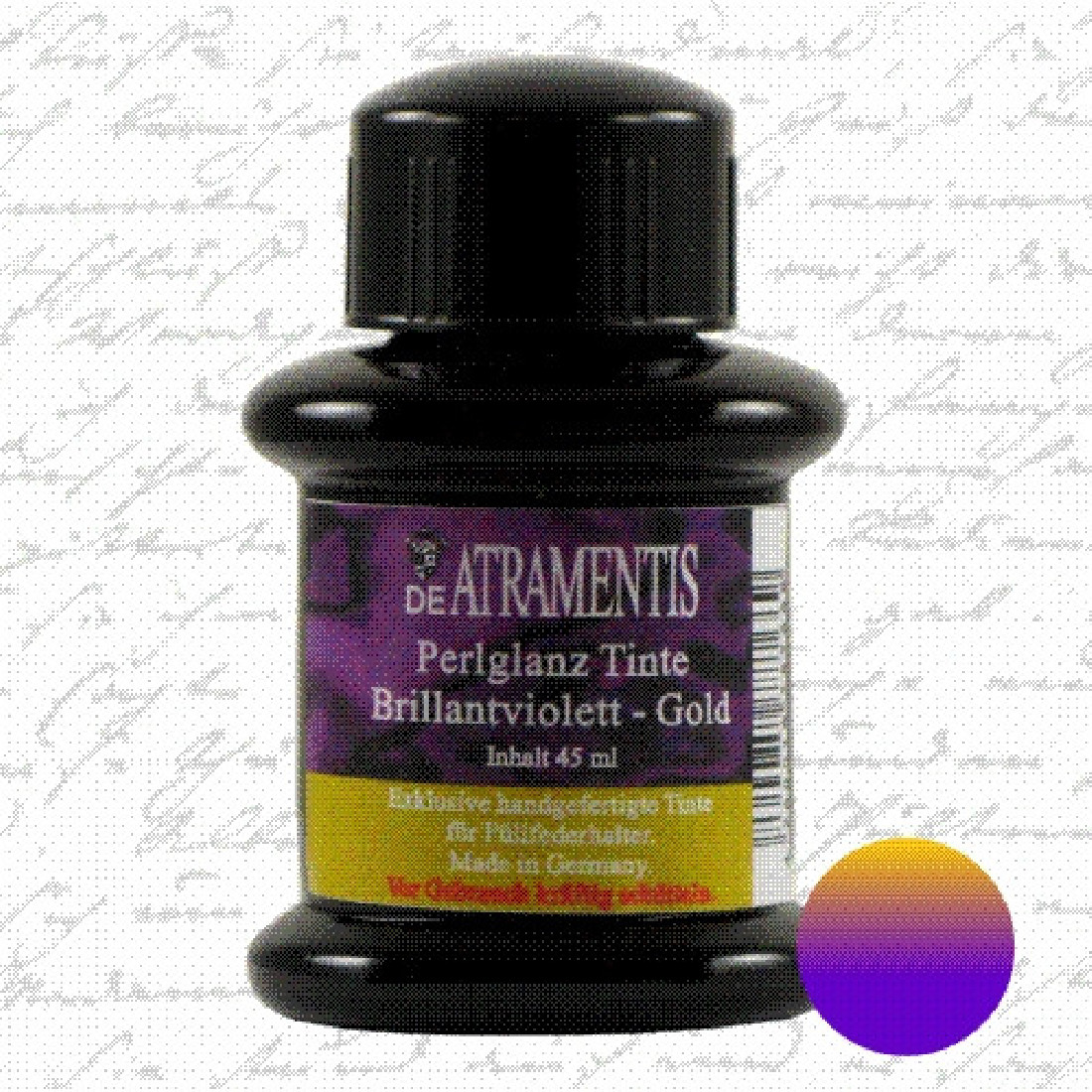 De Atramentis  Pearlescent ink 45ml Brillant Violet- Gold