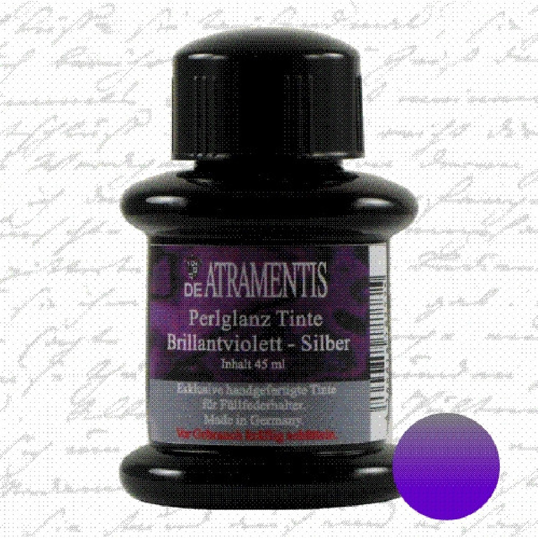 De Atramentis  Pearlescent ink 45ml Brillant Violet - Silver