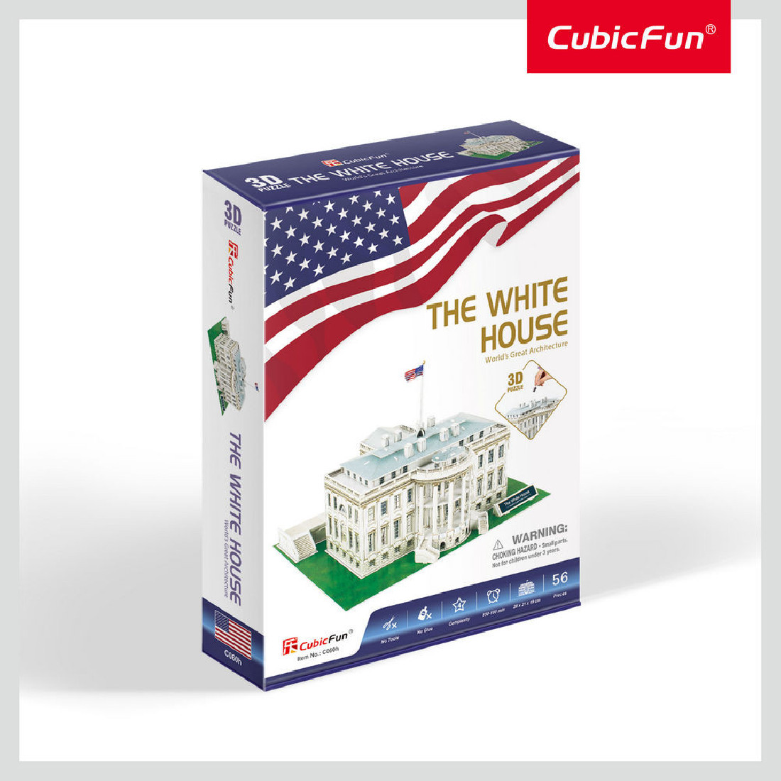 3D Puzzle 64τμχ. The White House C060h CubicFun