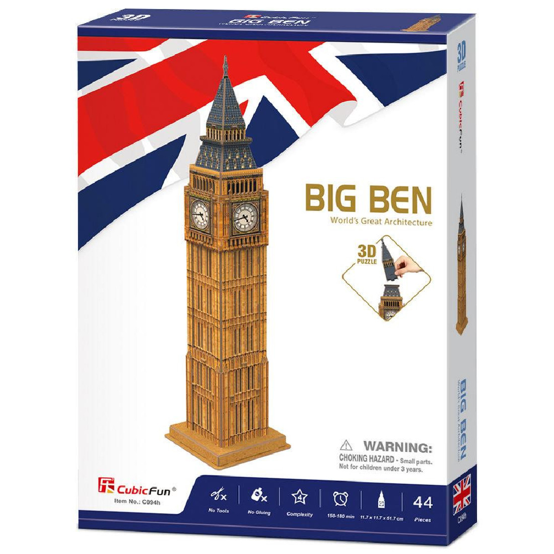 3D Puzzle 44τμχ. Big Ben C094h CubicFun