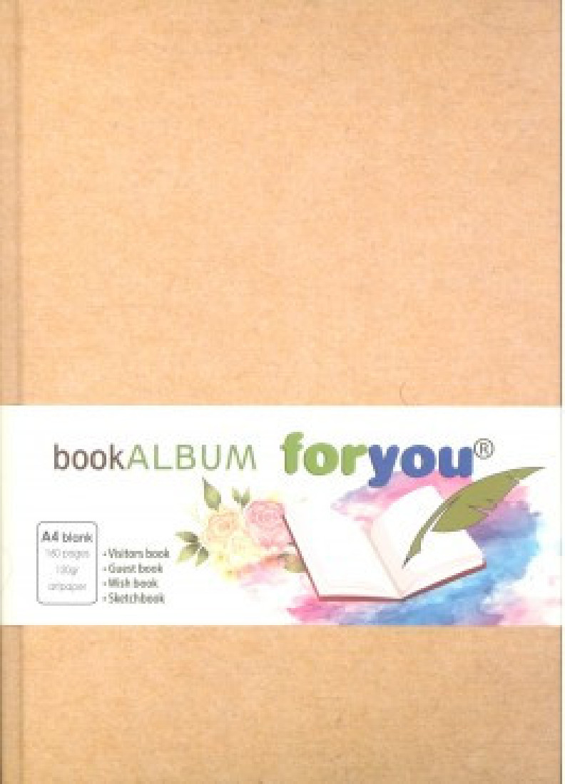 Τετράδιο βιβλιοδετημένο Book Album A4 160 σελίδες λευκές Foryou