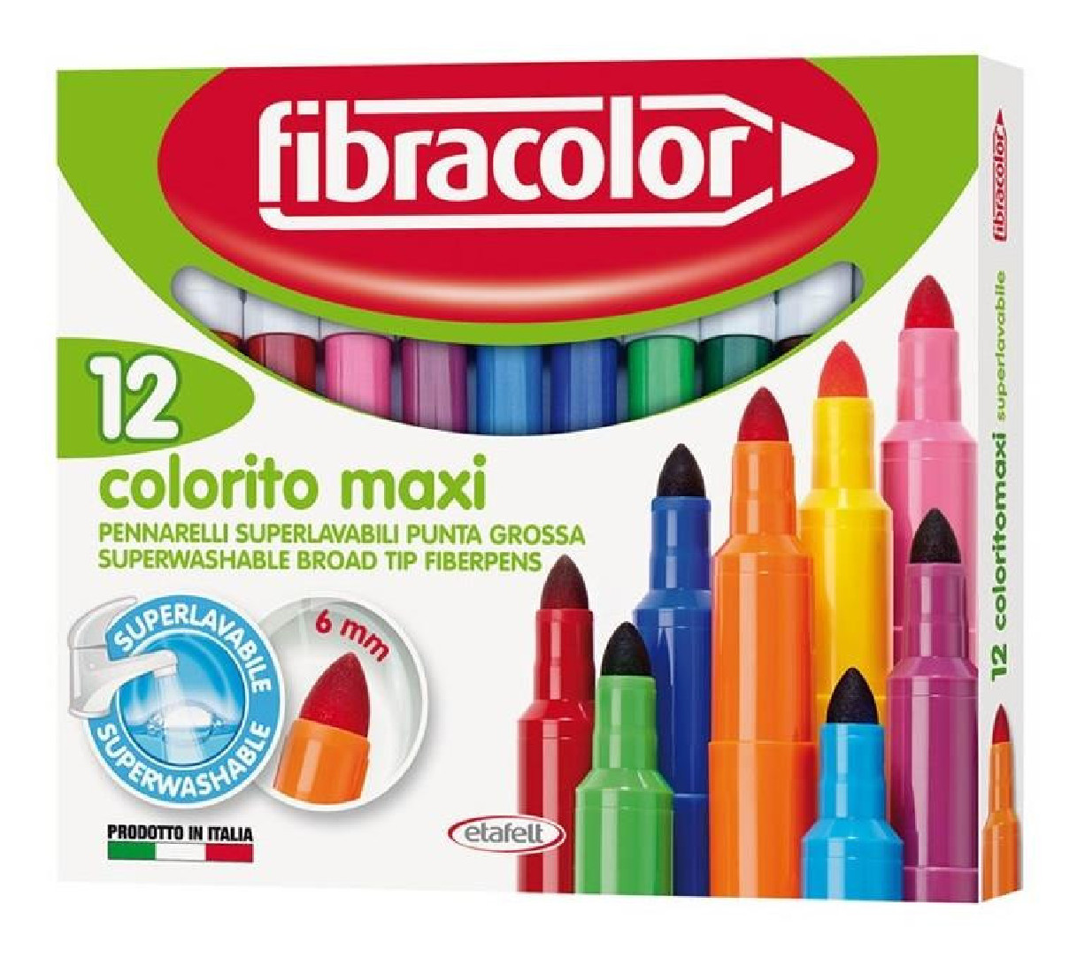 Μαρκαδόροι Colorito Max 12 τεμαχίωνi 6m Fibracolor