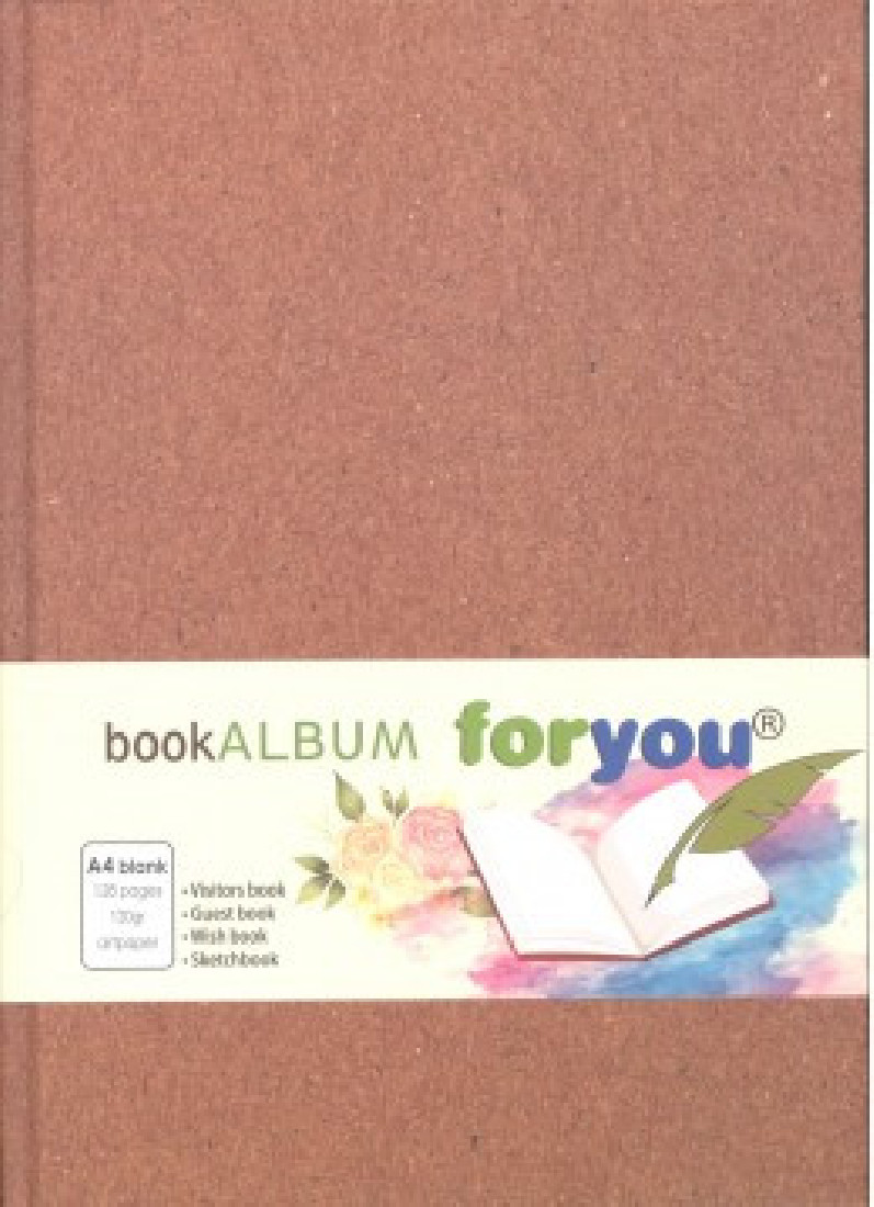 Τετράδιο βιβλιοδετημένο Book Album A4 128 σελίδες λευκές Foryou