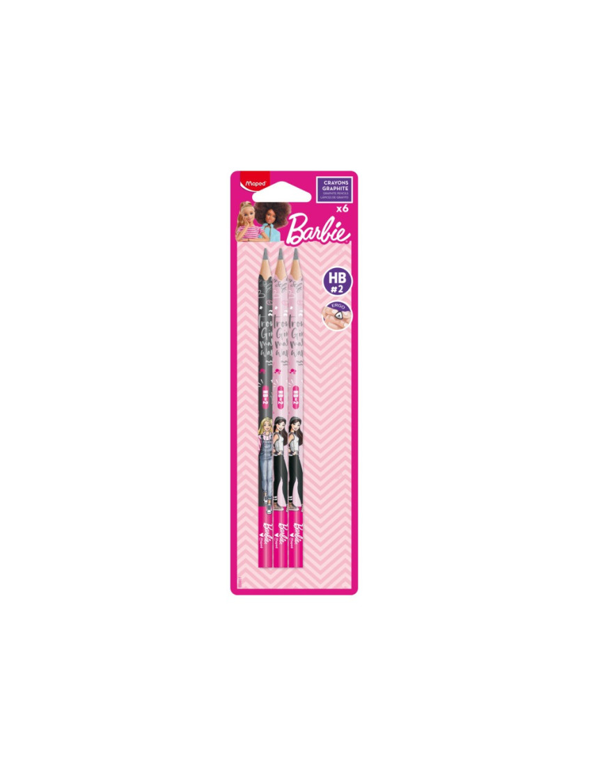 Maped ξύλινα μολύβια σε σετ των 6 τμχ Barbie 850801