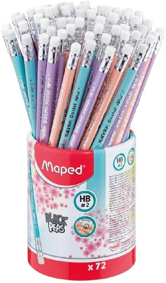 Μολύβι pastel Peps HB με γόμα  851769 Maped