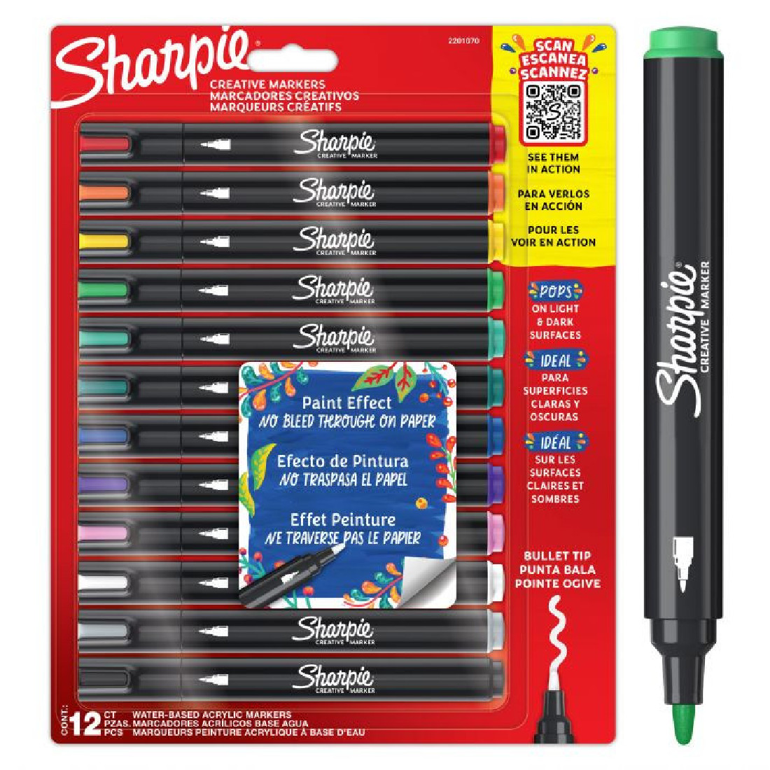 Sharpie Creative Acrylic Marker Bullet tip blister of 10 2201070