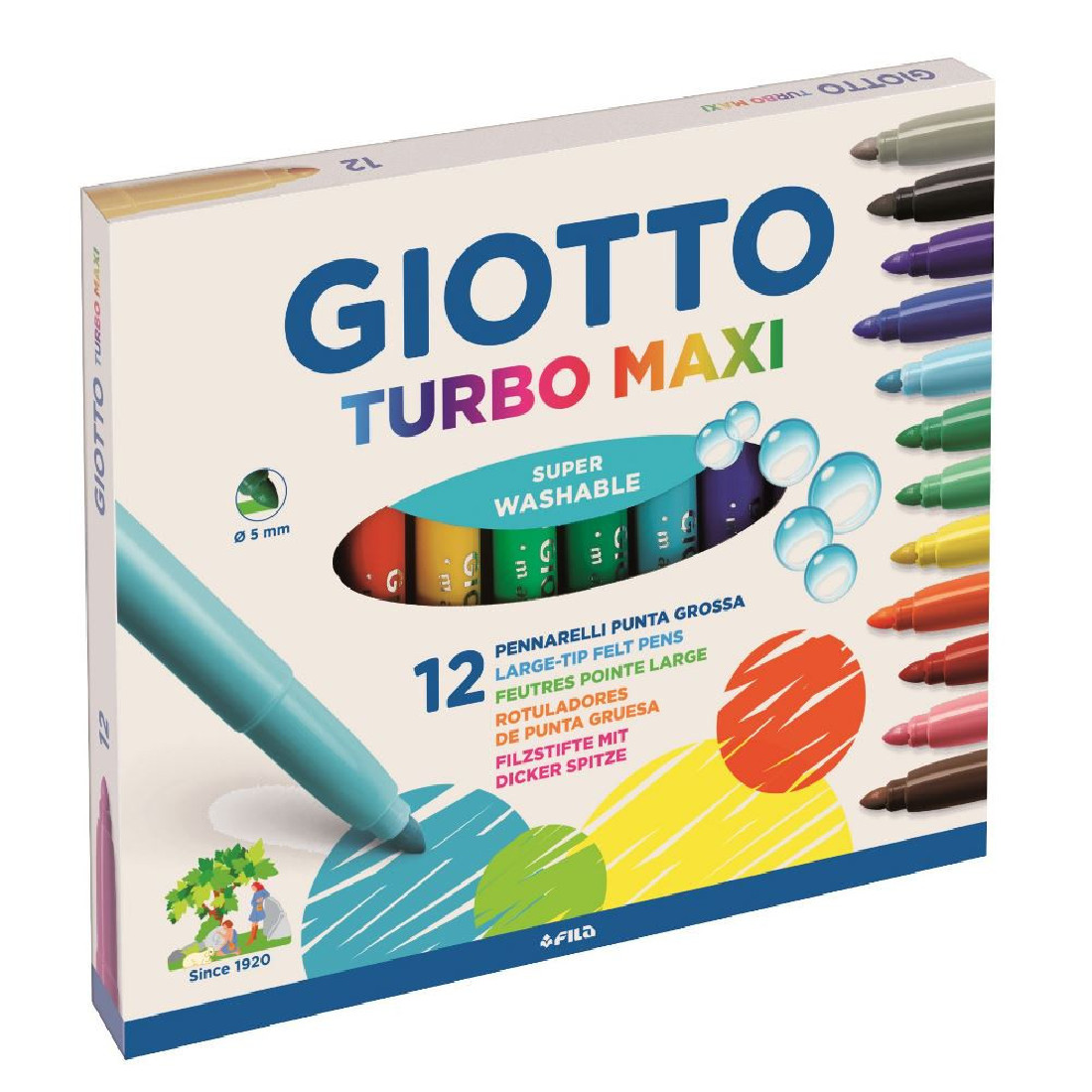 Μαρκαδόροι Τurbo Maxi 12 τμχ N454000 Giotto