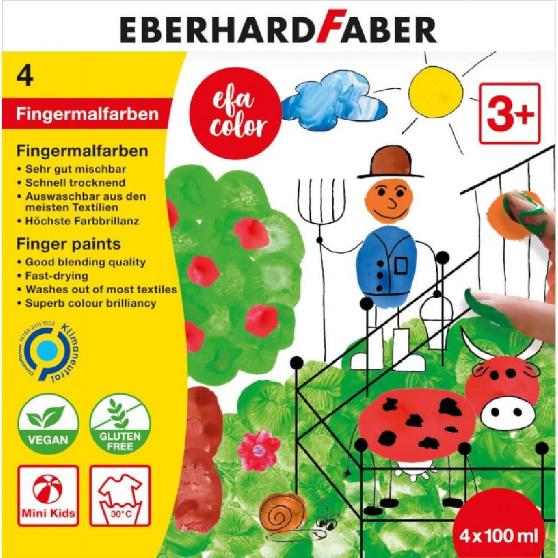 Δακτυλομπογιές 4 χρωμάτων 100 ml 578804 Eberhard Faber