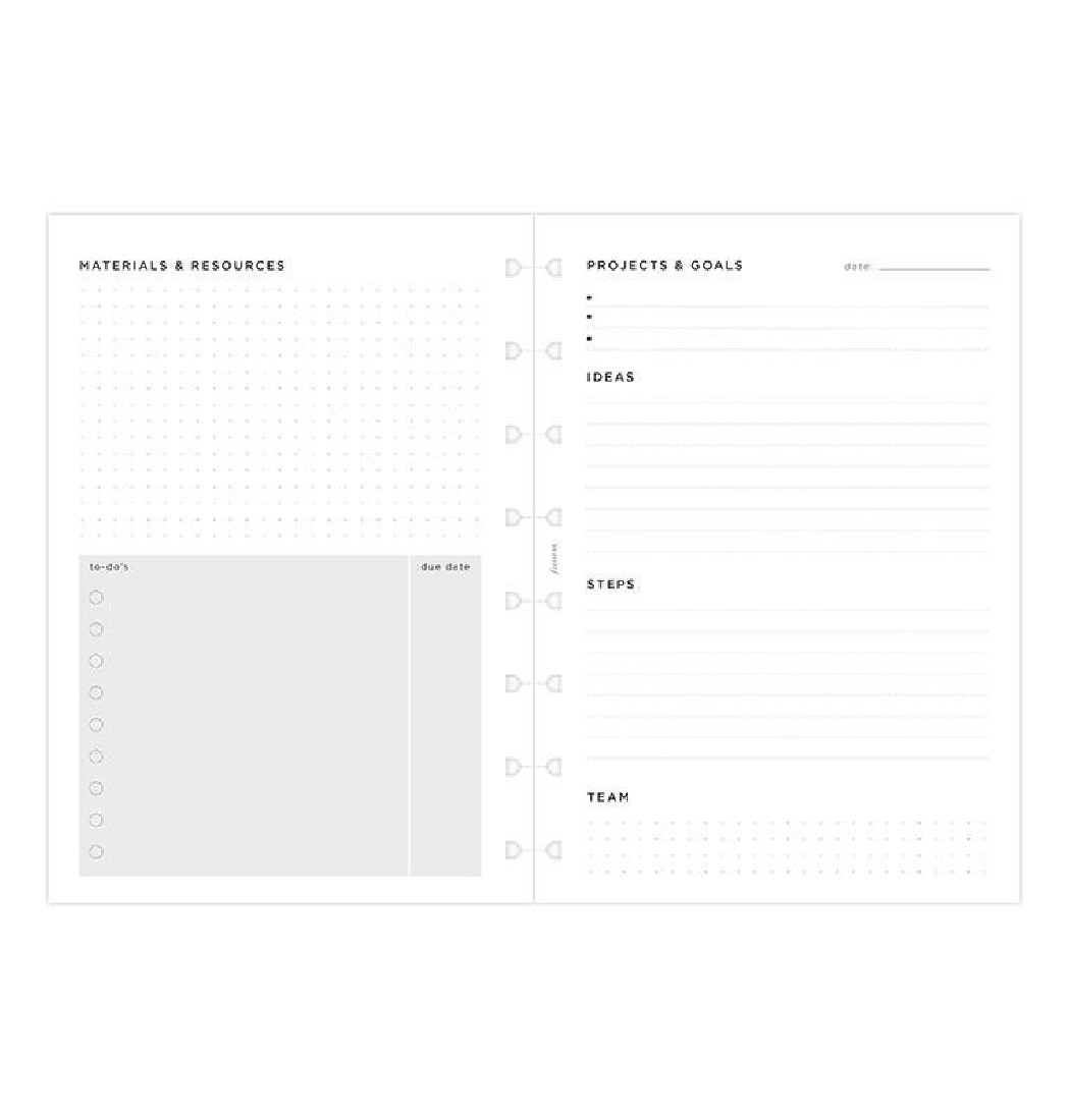 Refill A5 Notebook Project and Goals 152032 Filofax