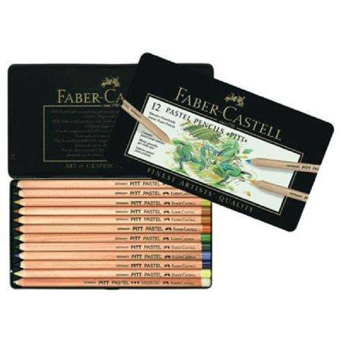 Faber Castell Pitt Pastel pencil, tin of 12, 112112