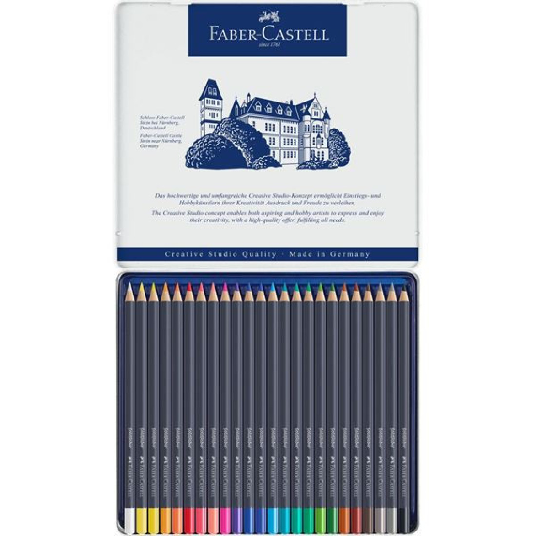 Faber Castell Goldfaber colour pencil, tin of 24 pcs 114724