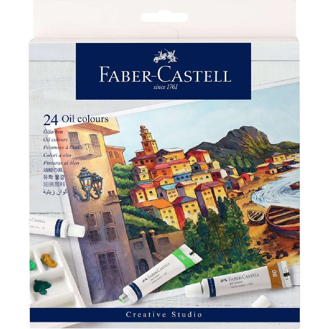 Faber Castell Oil colours cardboard wallet of 24, 24 x 9 ml tubes, 379524