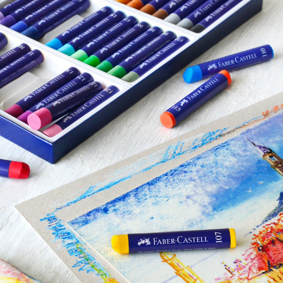 Faber Castell Oil Pastel Crayons Box of 24, 127024