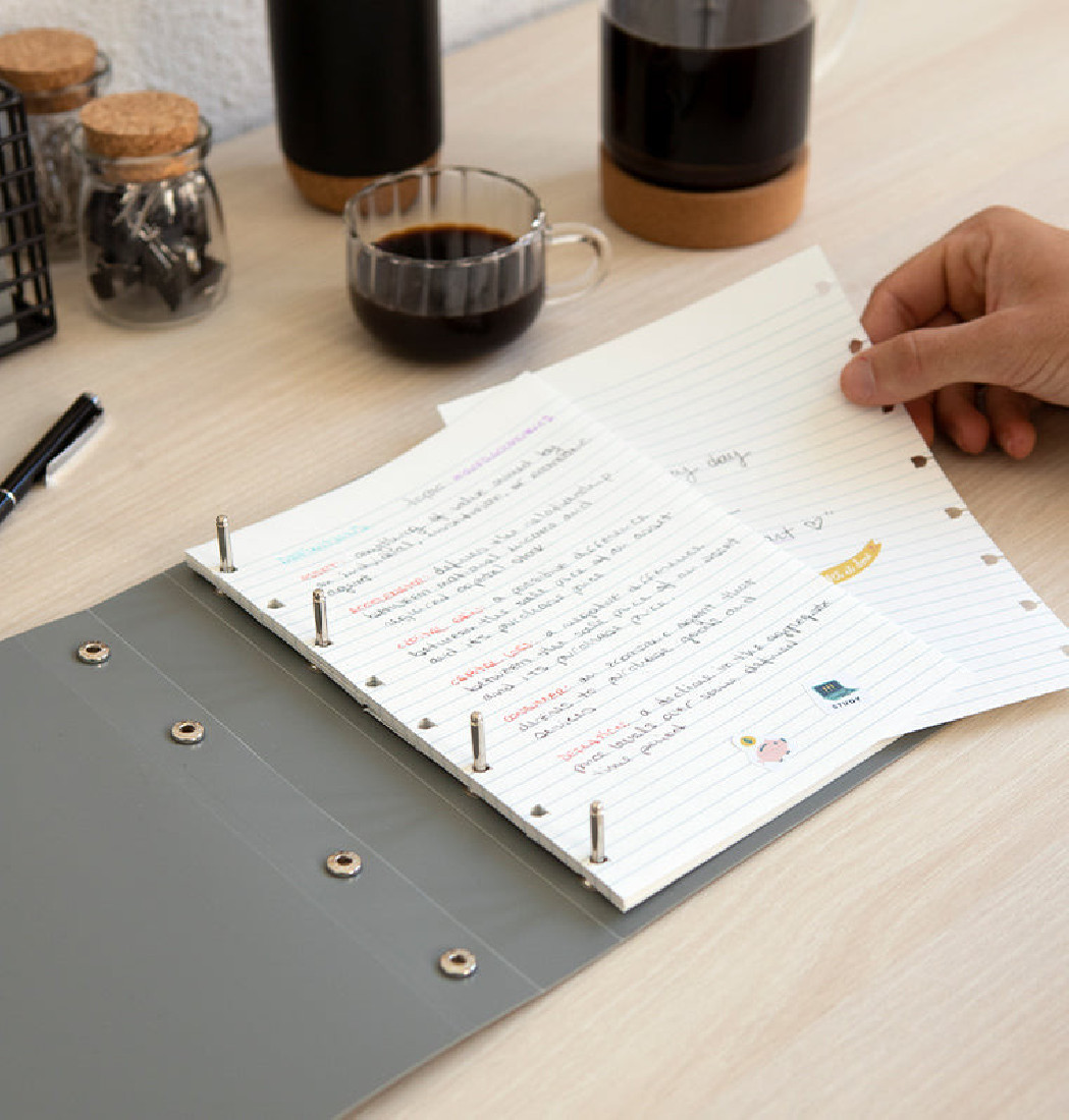 Filofax Refill A5 Organizer Storage Binder Grey 132920