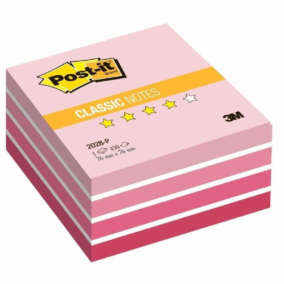 Κύβος Post-It 76x76mm Pink 450 Φύλλα 3M