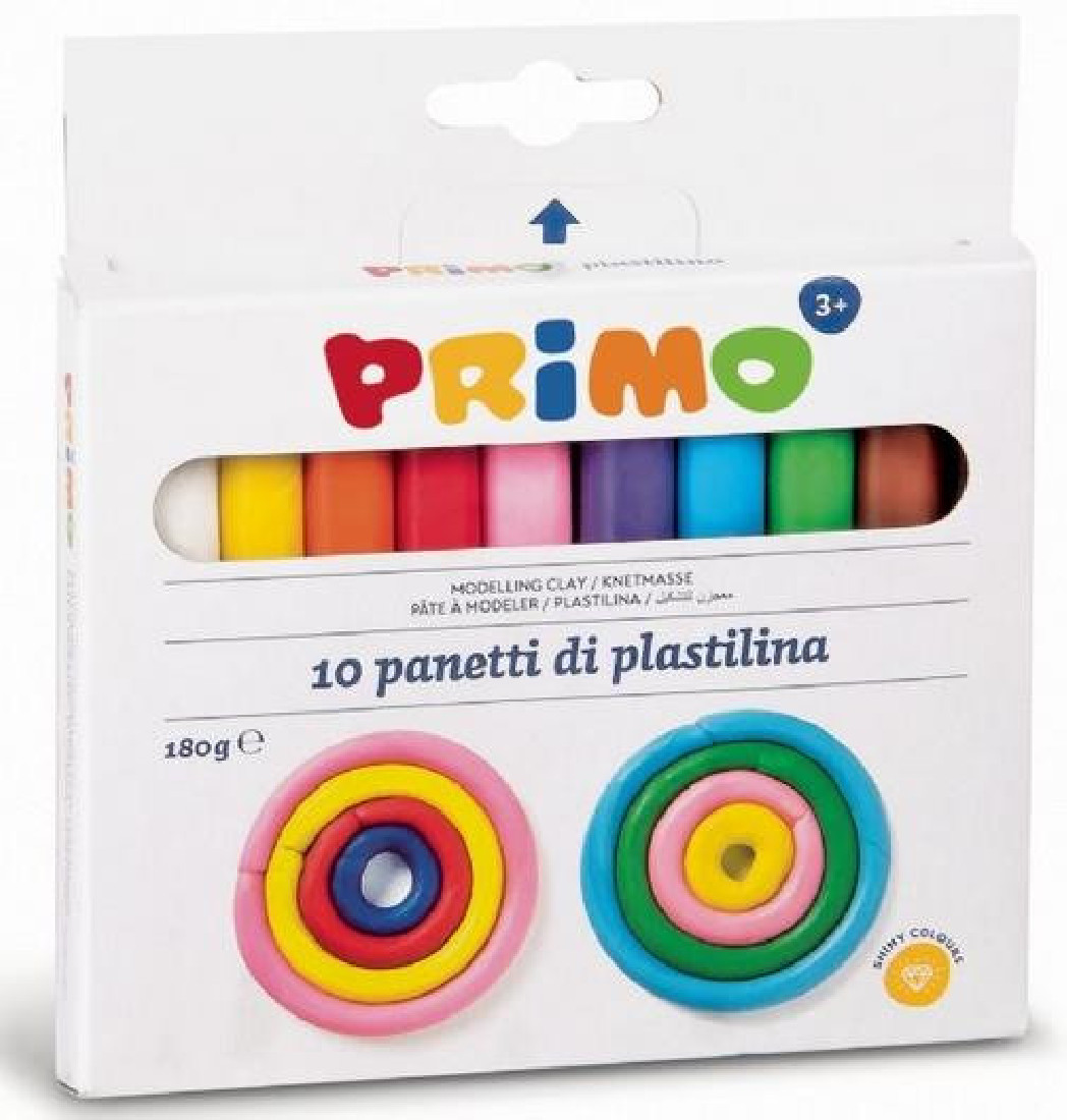 Πλαστελίνη 10 Χρωμάτων 180gr 266CP10 Primo