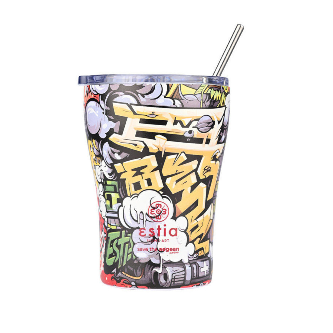 Θερμός Coffee Mug Save the Aegean 350ml Graffiti Rhythm 22914 Estia Home Art