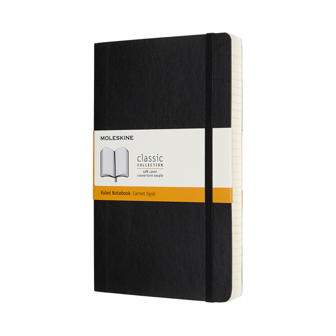 Notebook Large 13x21 Ruled Expanded Version Black Soft Cover Moleskine